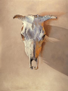 "Rankin's House" - animal skull painting - realism - Georgia O'Keeffe