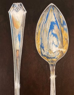 "Sterling" - Surrealist still life - reflections - silver - Georgia O'Keeffe