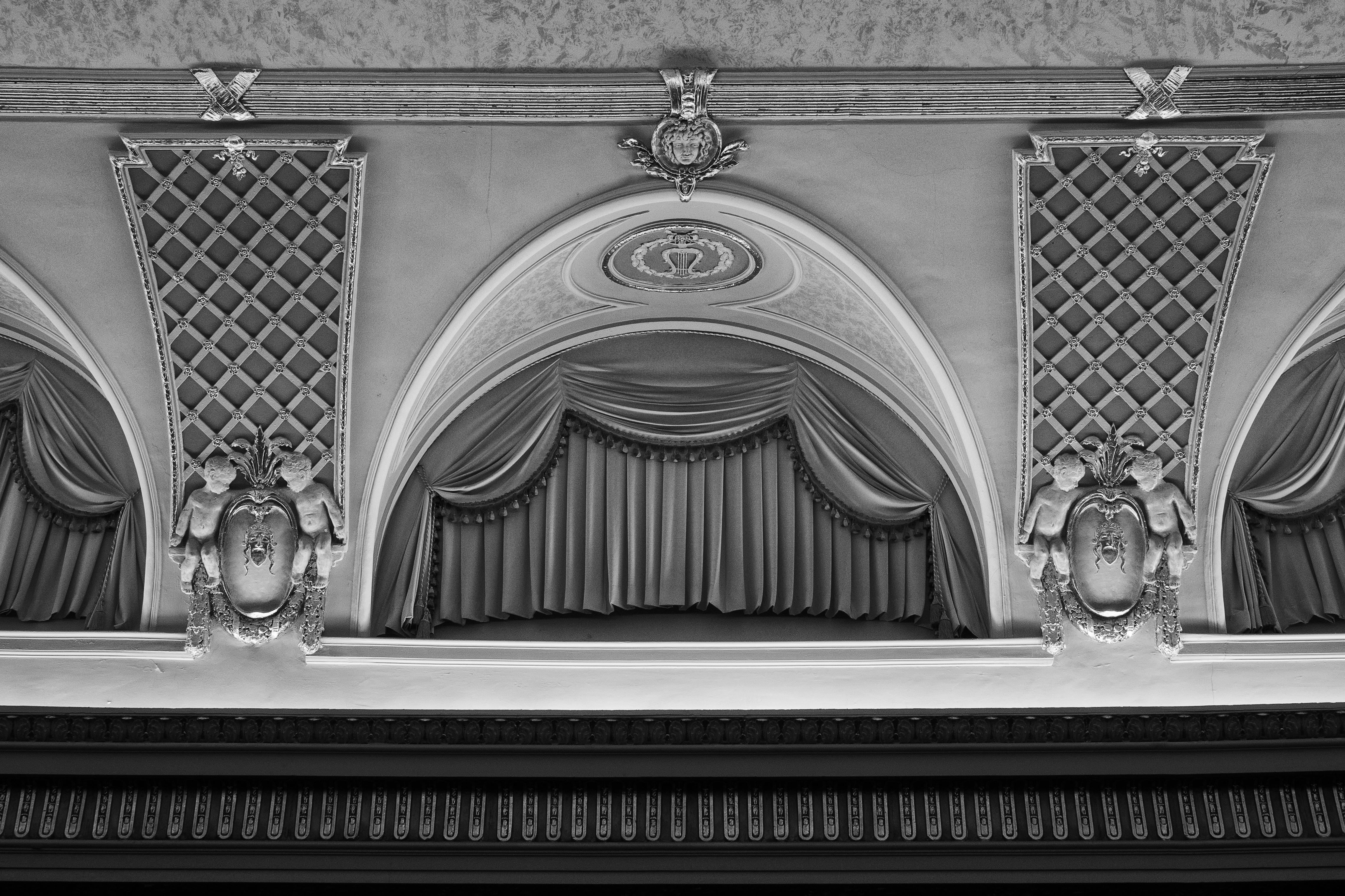 Myrtie Cope Black and White Photograph - "Tivoli Theatre, Oculus Detail" - architectural photography - Ezra Stoller