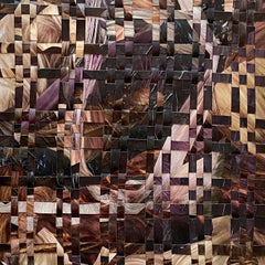 'Hair Weave Woobie (Highlights)' - woven paper collage - Eva Hesse