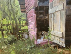 "Left Behind" - Pittura impressionista di paesaggio plein air - Wyeth