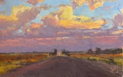 "West Texas Sunset" - Impressionist Plein Air Landscape Painting - Wyeth