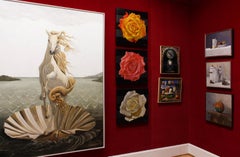 "White Rose III" - floral painting - rose still life - Georgia O'Keeffe