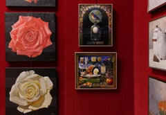"Pink Rose" - floral painting - rose still life - Georgia O'Keeffe