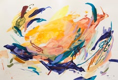 "Delicate Persistence" - colorful abstract painting - pure abstraction