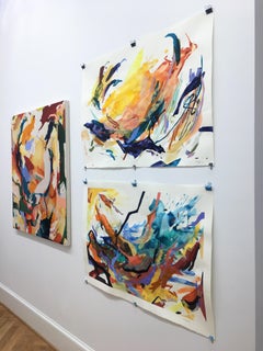 "Delicate Persistence" - colorful abstract painting - pure abstraction