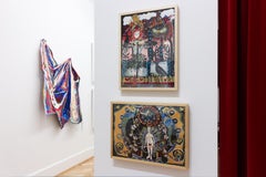 'Silver Queen Scarecrow' - collage de techniques mixtes - Southern Art - Marc Chagall