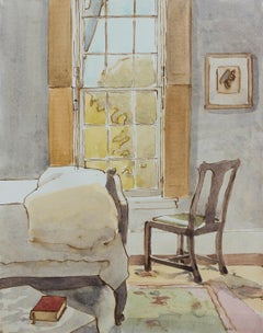 'Bleak House 4-26-2021' - interior watercolor - work on paper - Giorgio Morandi 
