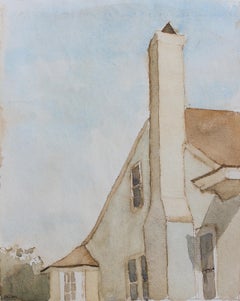 „Bleak House 6-16-19“ – Außen-Aquarell – Hausgemälde – Giorgio Morandi 