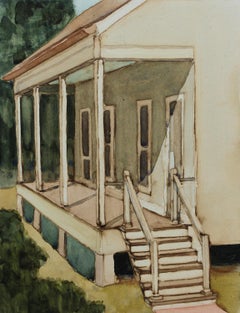 'Bleak House 4-5-20' - exterior watercolor - house painting - Giorgio Morandi 