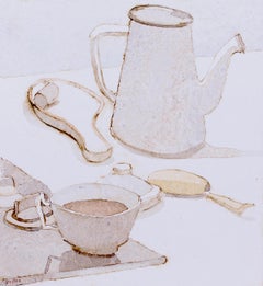 « Cafe au Lait » - peinture de nature morte - objets ordinaires - Giorgio Morandi 