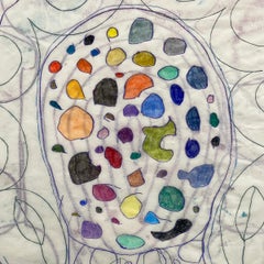 'Mask in the Vanity Mirror' - organic abstraction - rainbow - Agnes Pelton