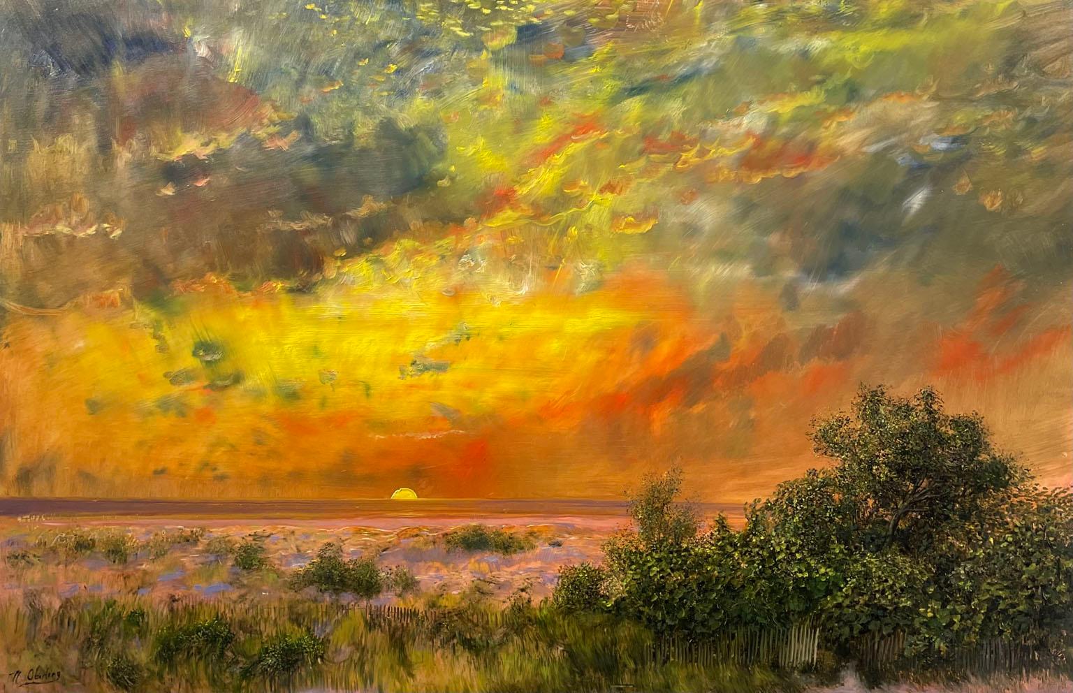 Nicholas Oberling Landscape Painting - Florida Ocean Sunset
