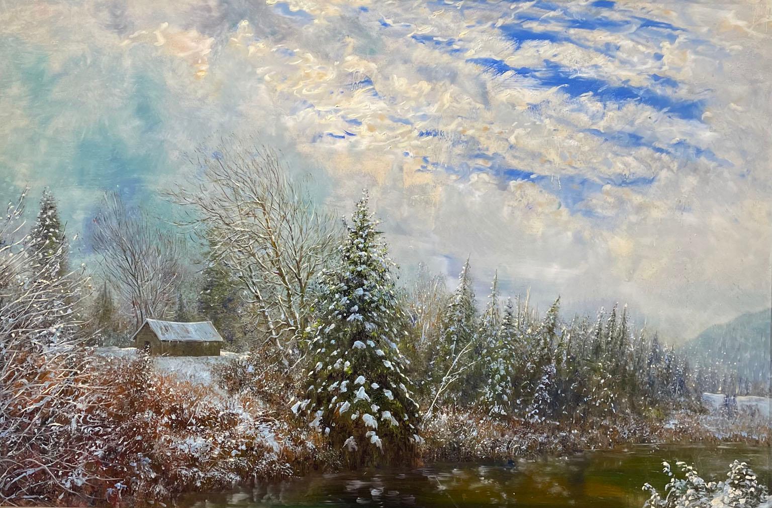 Nicholas Oberling Landscape Painting - Montana Winter 