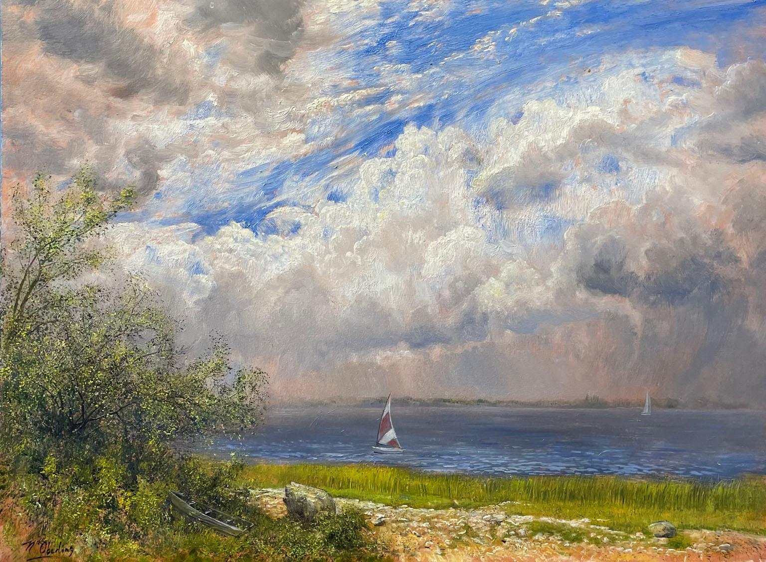 Nicholas Oberling Landscape Painting - Hurry Home Long Island New York