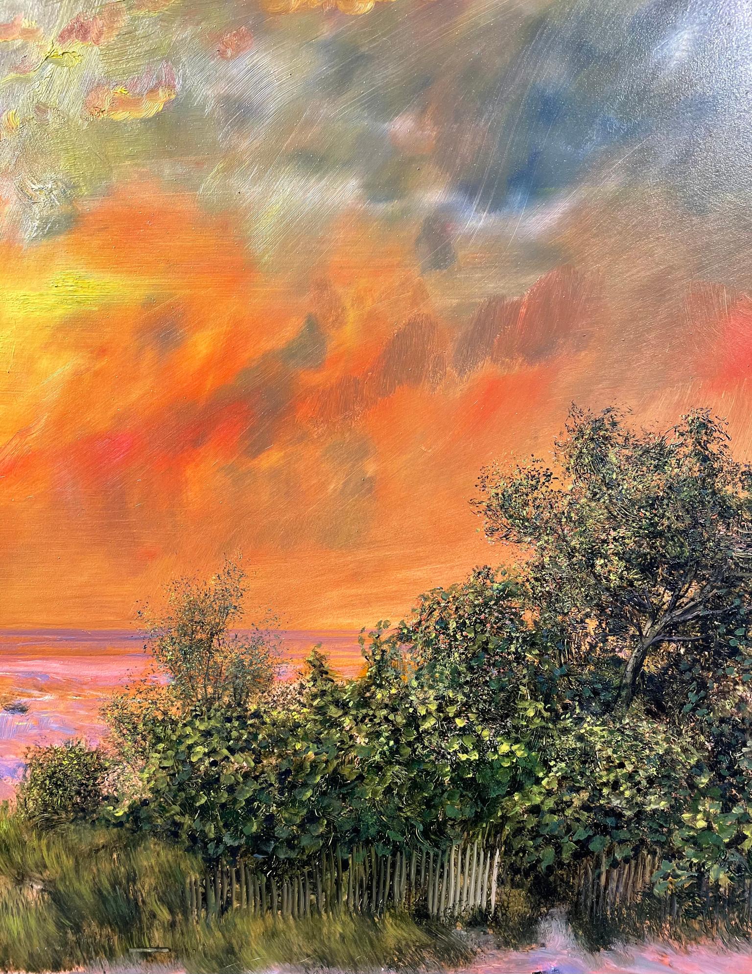 Florida Ocean Sunset - Painting by Nicholas Oberling
