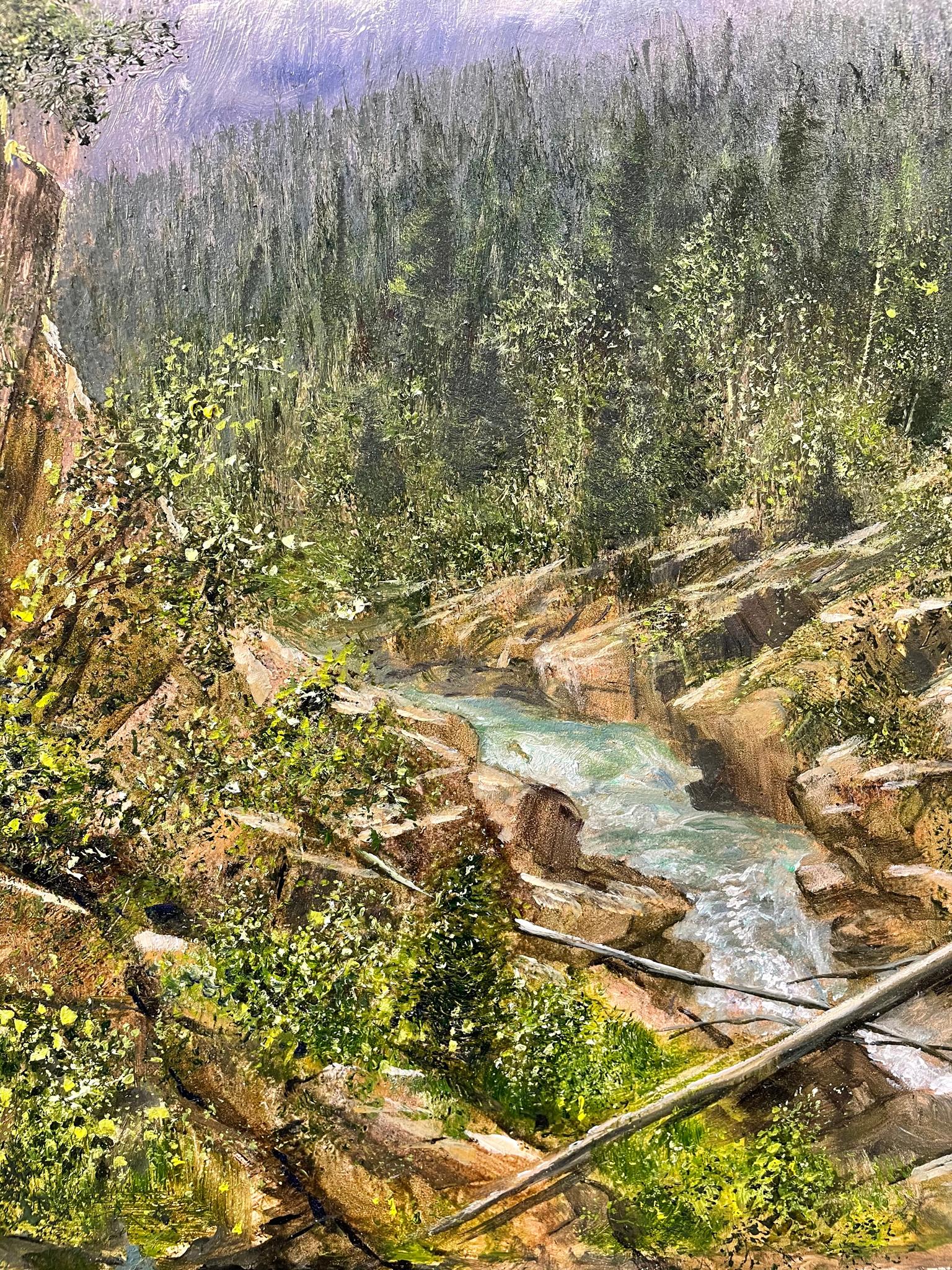Wilderness of Glacier National Park in Montana - Painting by Nicholas Oberling