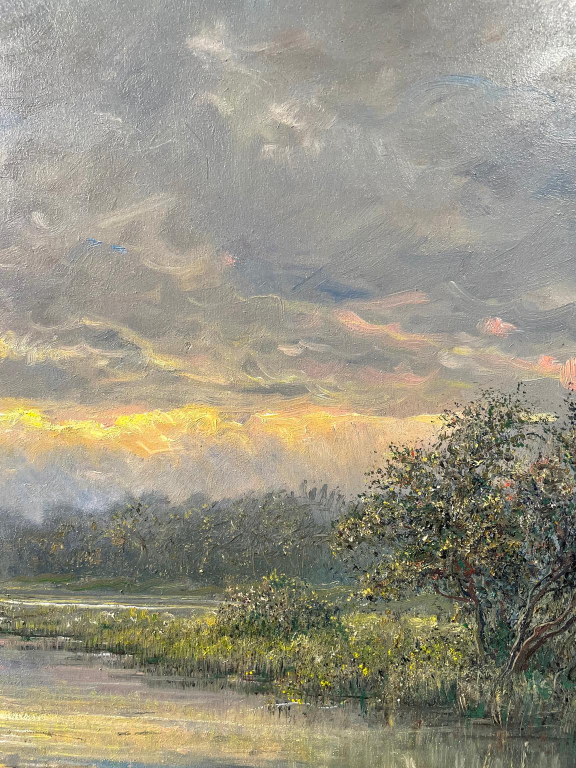 Florida Myakka Sunset - Painting by Nicholas Oberling