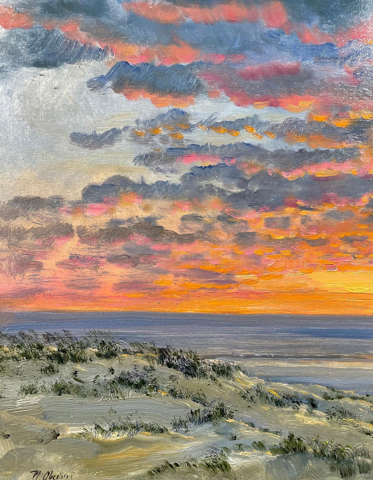 Mackerel Sky off the Gulf Coast of Florida - Painting by Nicholas Oberling