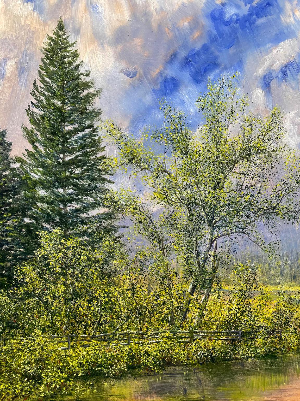 Blackfoot Valley Spring in Montana - Painting by Nicholas Oberling
