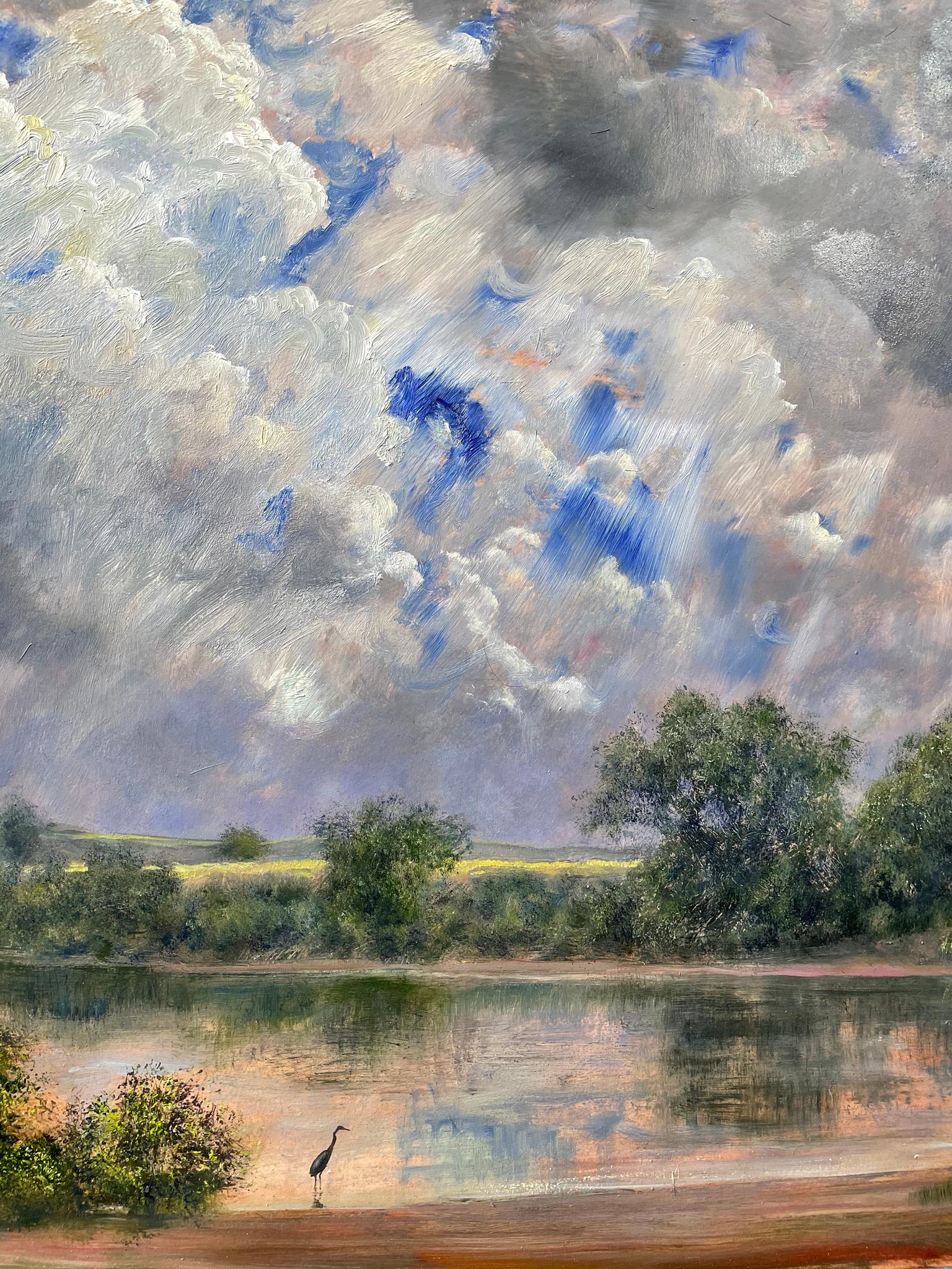 Heron Pond on Long Island New York - Painting by Nicholas Oberling