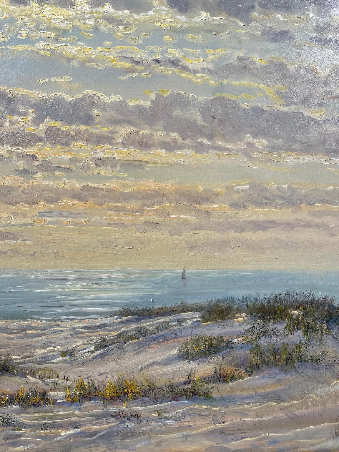 Lido Beach Sunset in Florida - Painting by Nicholas Oberling