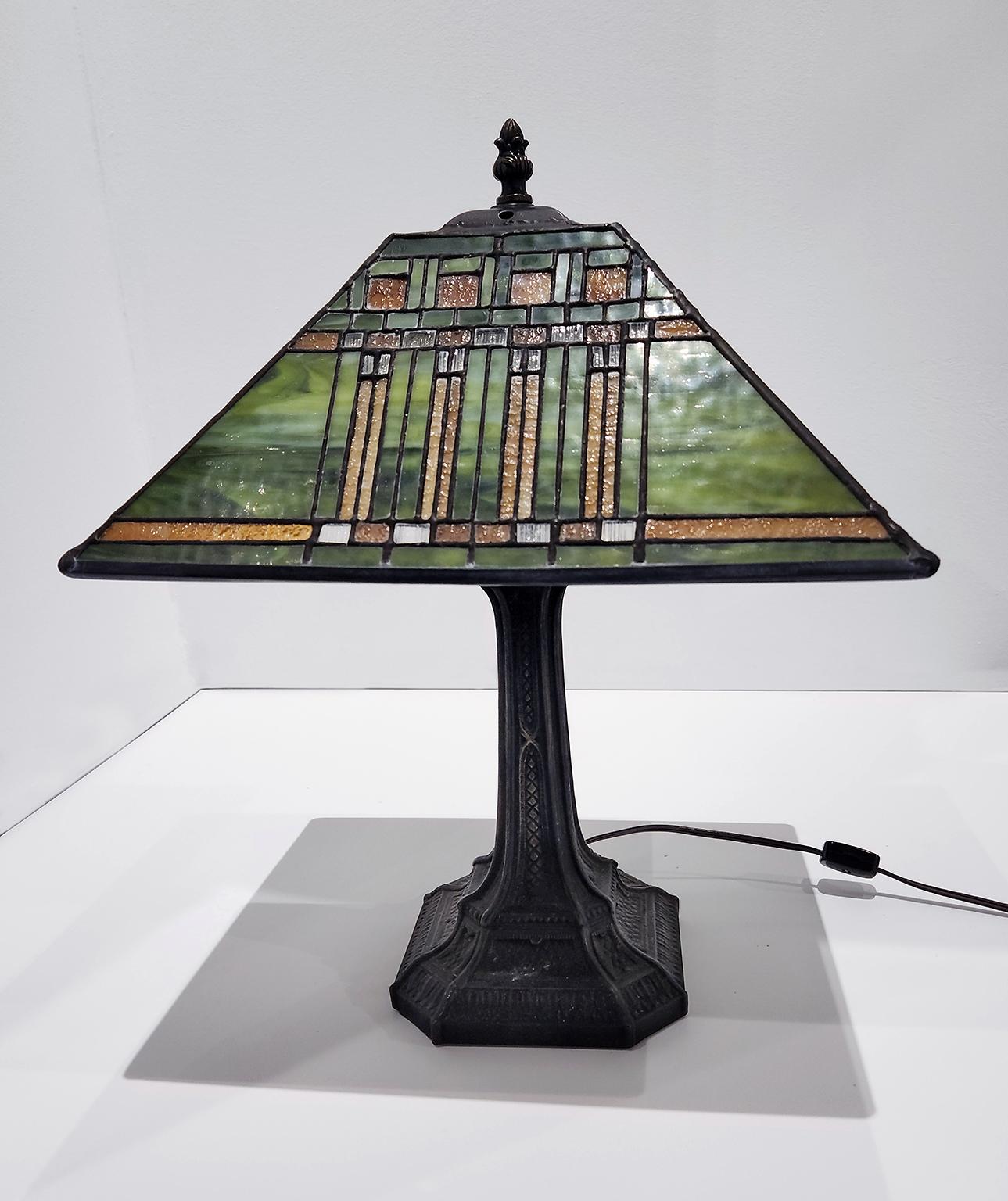 stained glass bat lamp
