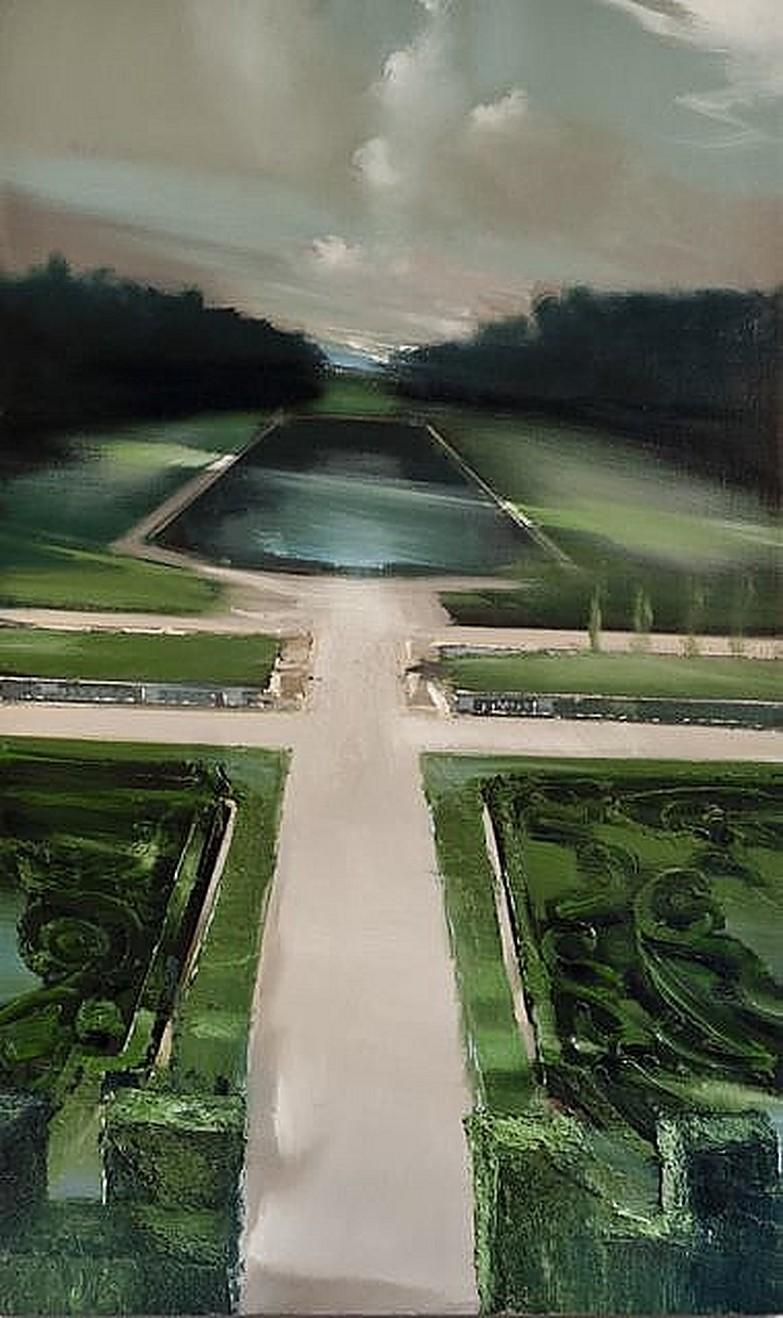 Landscape Painting Jean Arcelin - Jardin à la Française