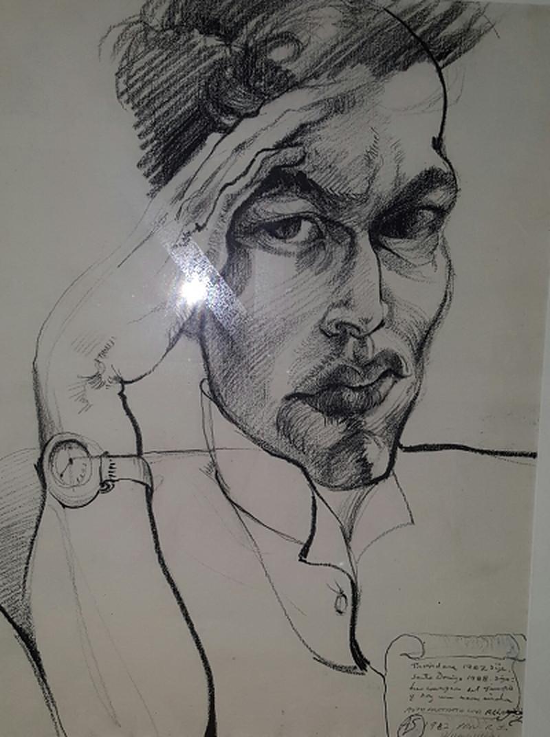 Alexandro SANTANA Portrait -  Homenage Marcel Duchamp 