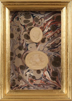 Paoletti Impronte, ‘Mussei Diversi’ Framed Plaster intaglio Seal, Rome c1800.