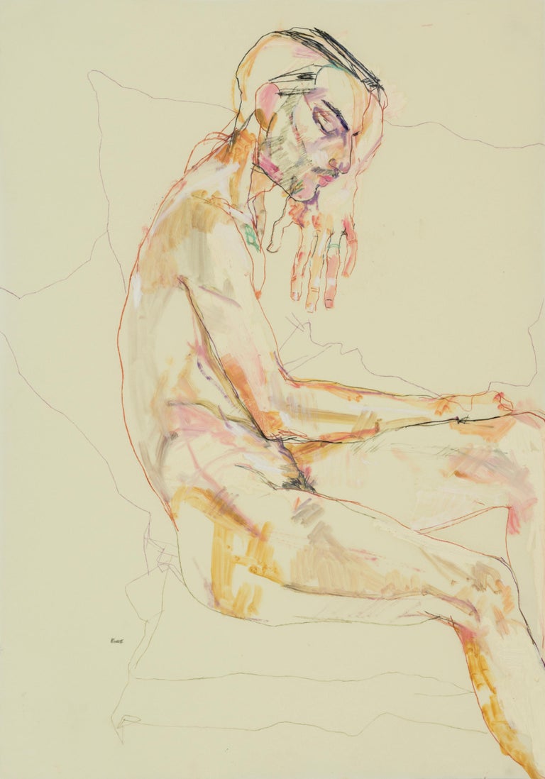 <i>Francesco (Sitting, Profile — Nude)</i>, 2018