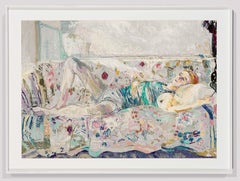 Richard M. (Lying - Sunlight), Mixed media on Pergameneta parchment