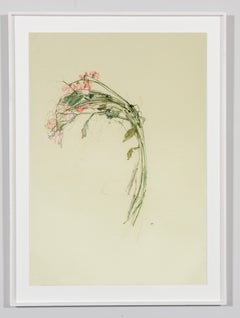 Sweet Peas (Bunched), Mixed media on Pergameneta parchment