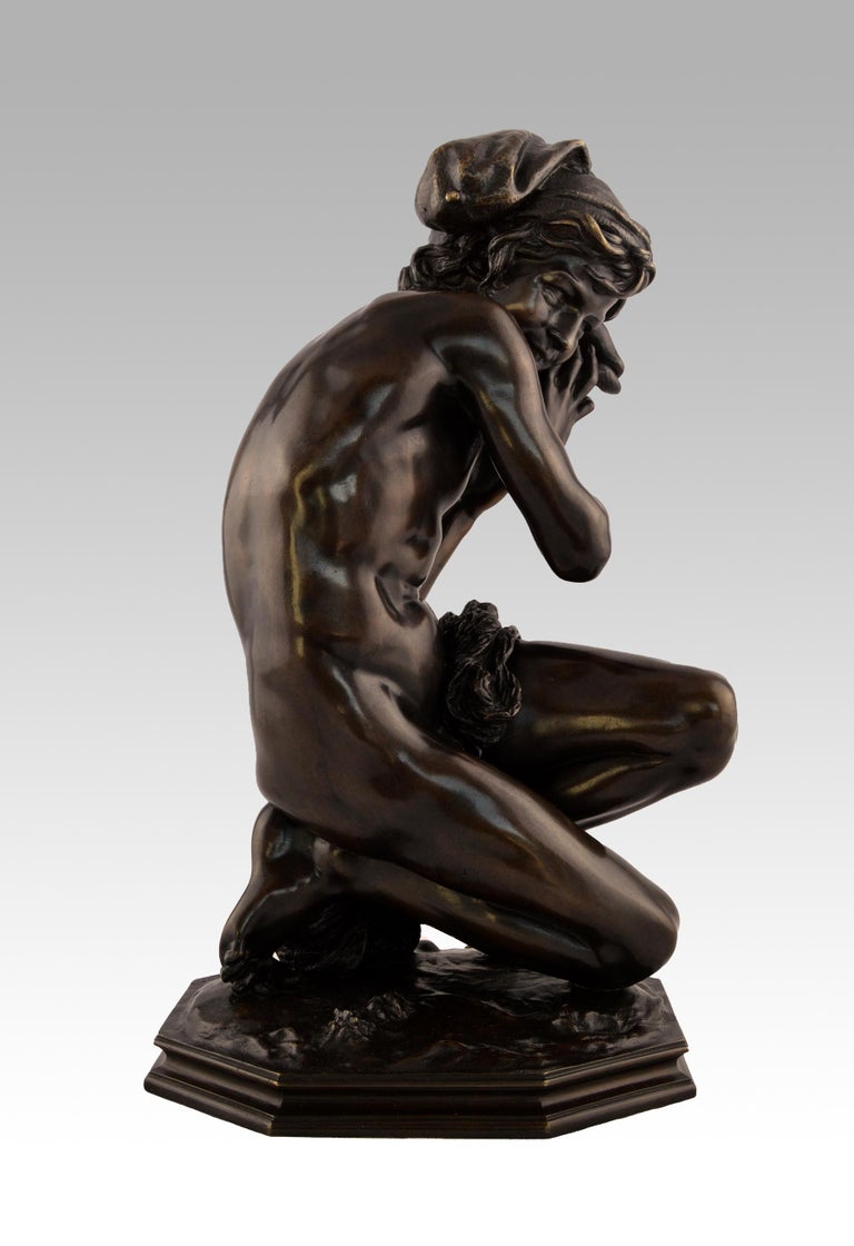 Jean-Baptiste Carpeaux - 19th Century bronze sculpture of a boy with a ...