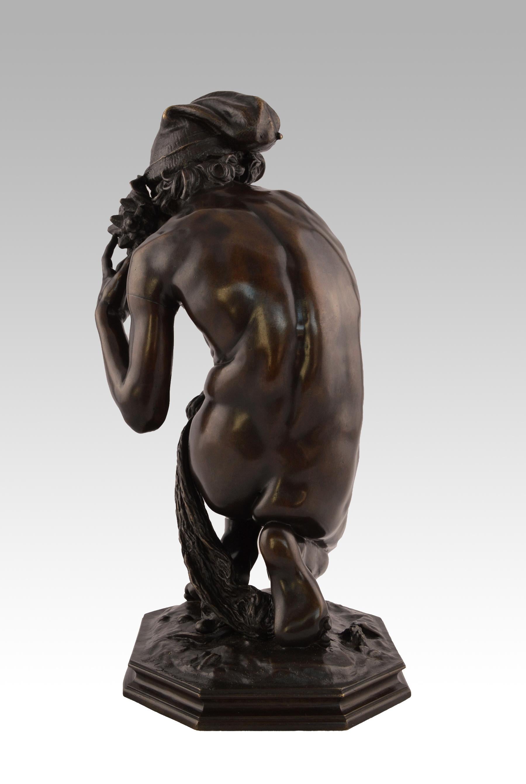 Jean-Baptiste Carpeaux - 19th Century bronze sculpture of a boy with a ...