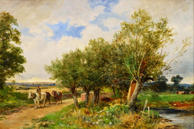 David Bates Landscape oil painting of Gloucestershire, Painting For