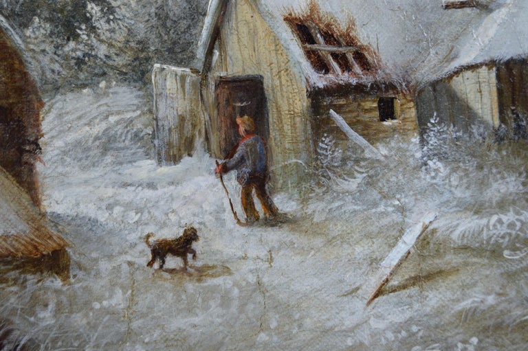 Harry Foster Newey - 19th Century winter landscape oil painting of