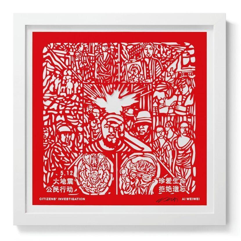 The Papercut Portfolio -Contemporary, 21st Century, Paper, Ai Weiwei, Red, China For Sale 2