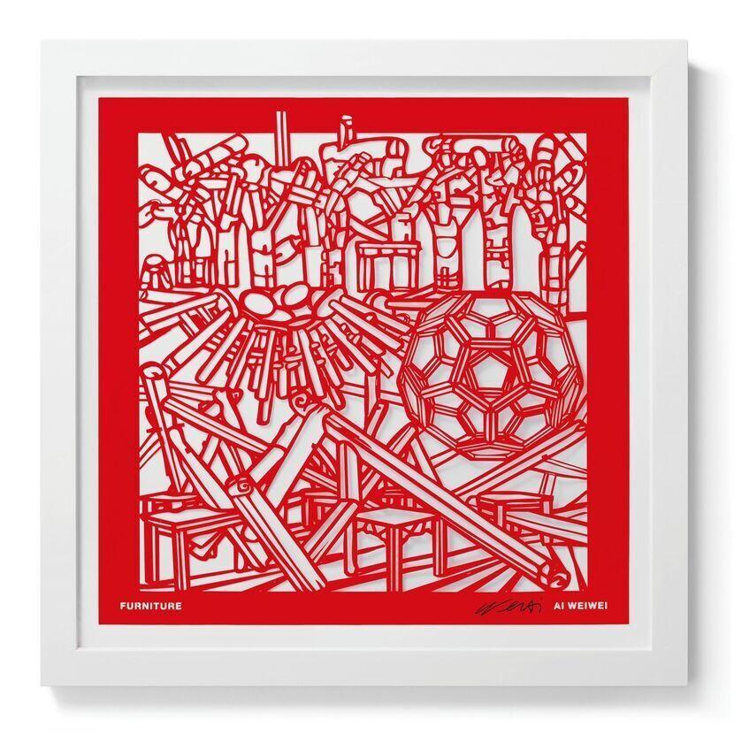 The Papercut Portfolio -Contemporary, 21st Century, Paper, Ai Weiwei, Red, China For Sale 4
