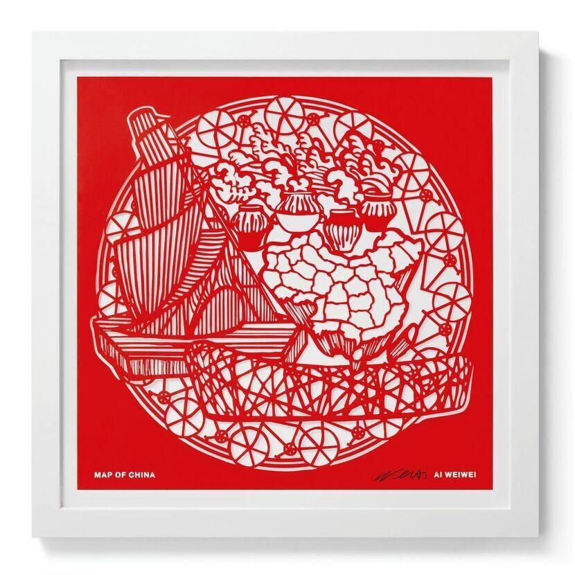 The Papercut Portfolio -Contemporary, 21st Century, Paper, Ai Weiwei, Red, China For Sale 5