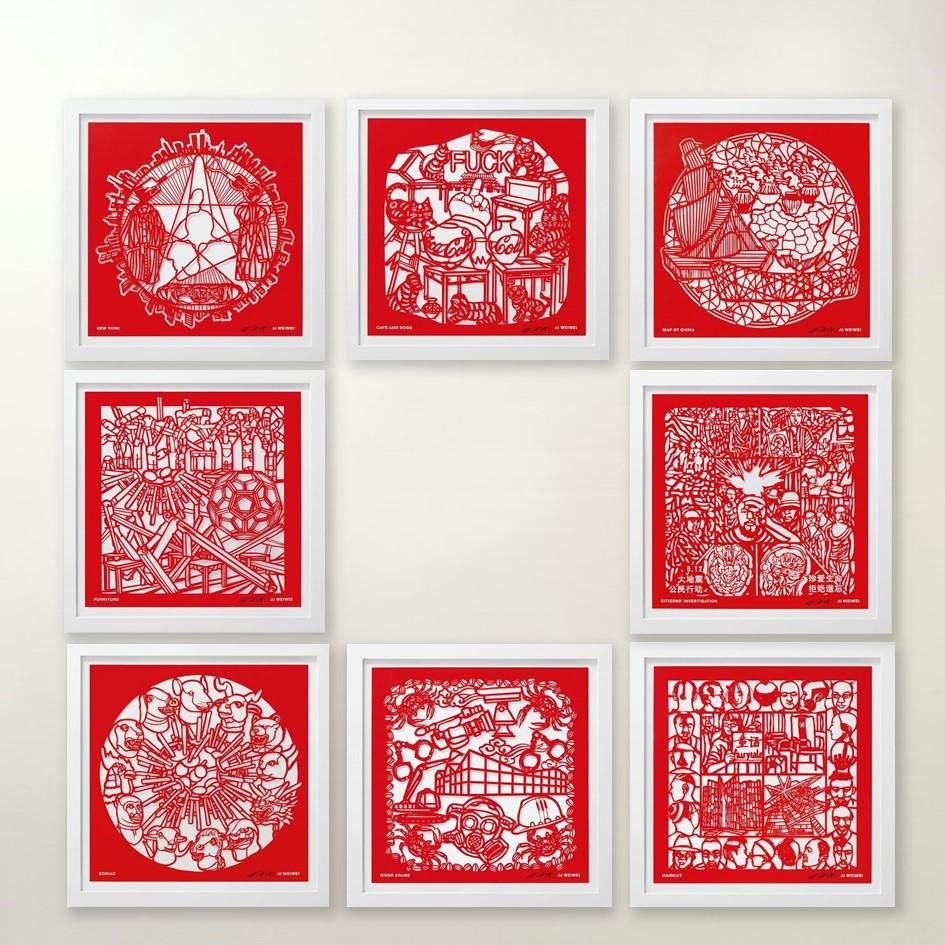 The Papercut Portfolio -Contemporary, 21st Century, Paper, Ai Weiwei, Red, China For Sale 2