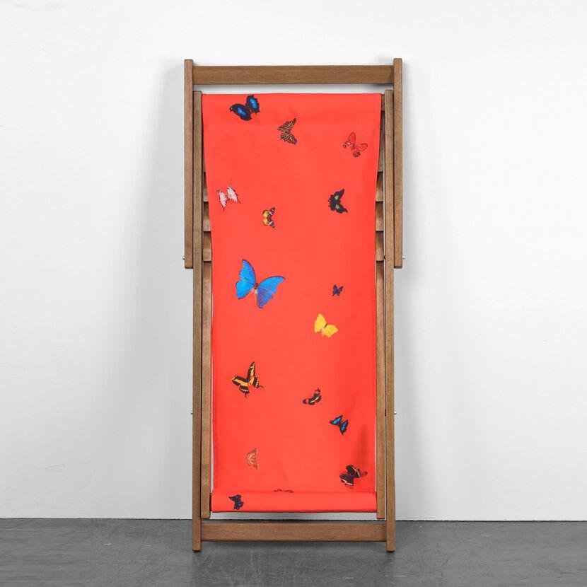 Chaise longue rouge avec papillons par Damien Hirst, Contemporary Art en vente 3