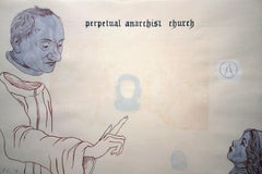 Meditations fantomatiques (église anarchiste perpétuelle) dessin de visages uniques 