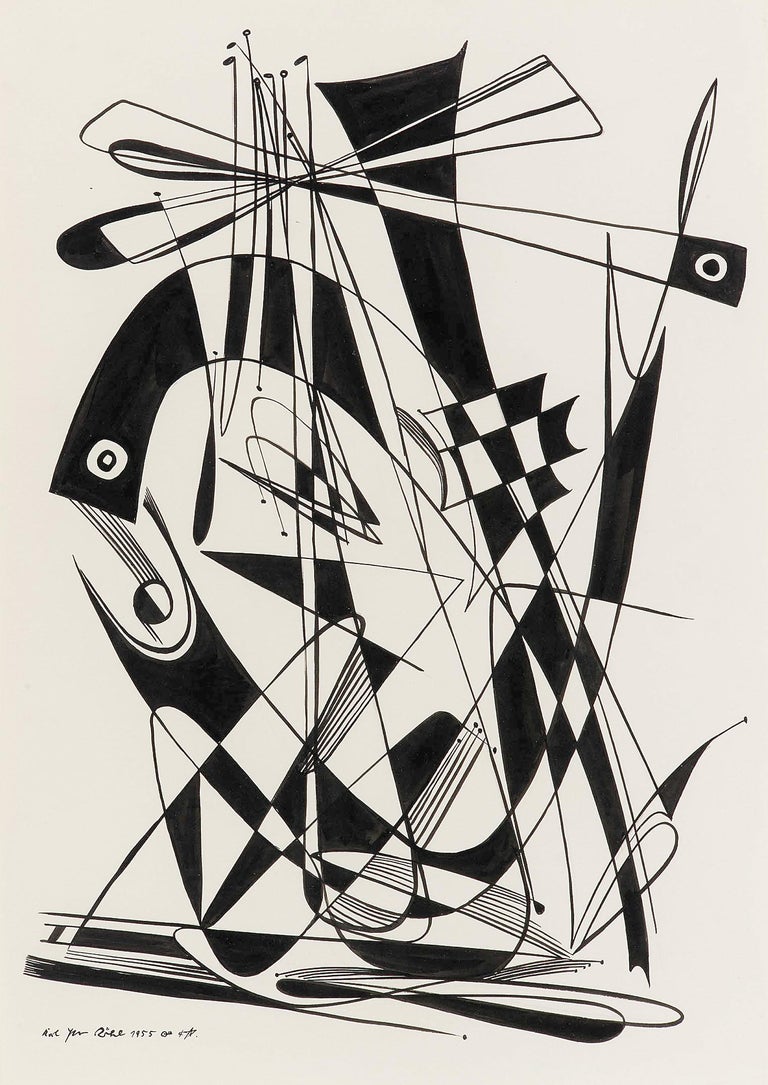Karl Peter Röhl  Abstract Drawing - composition