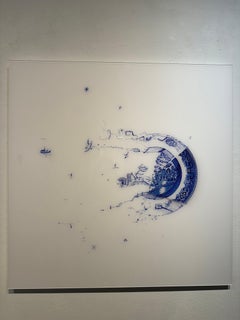Prints on plexiglass - Fragmented in Blue original