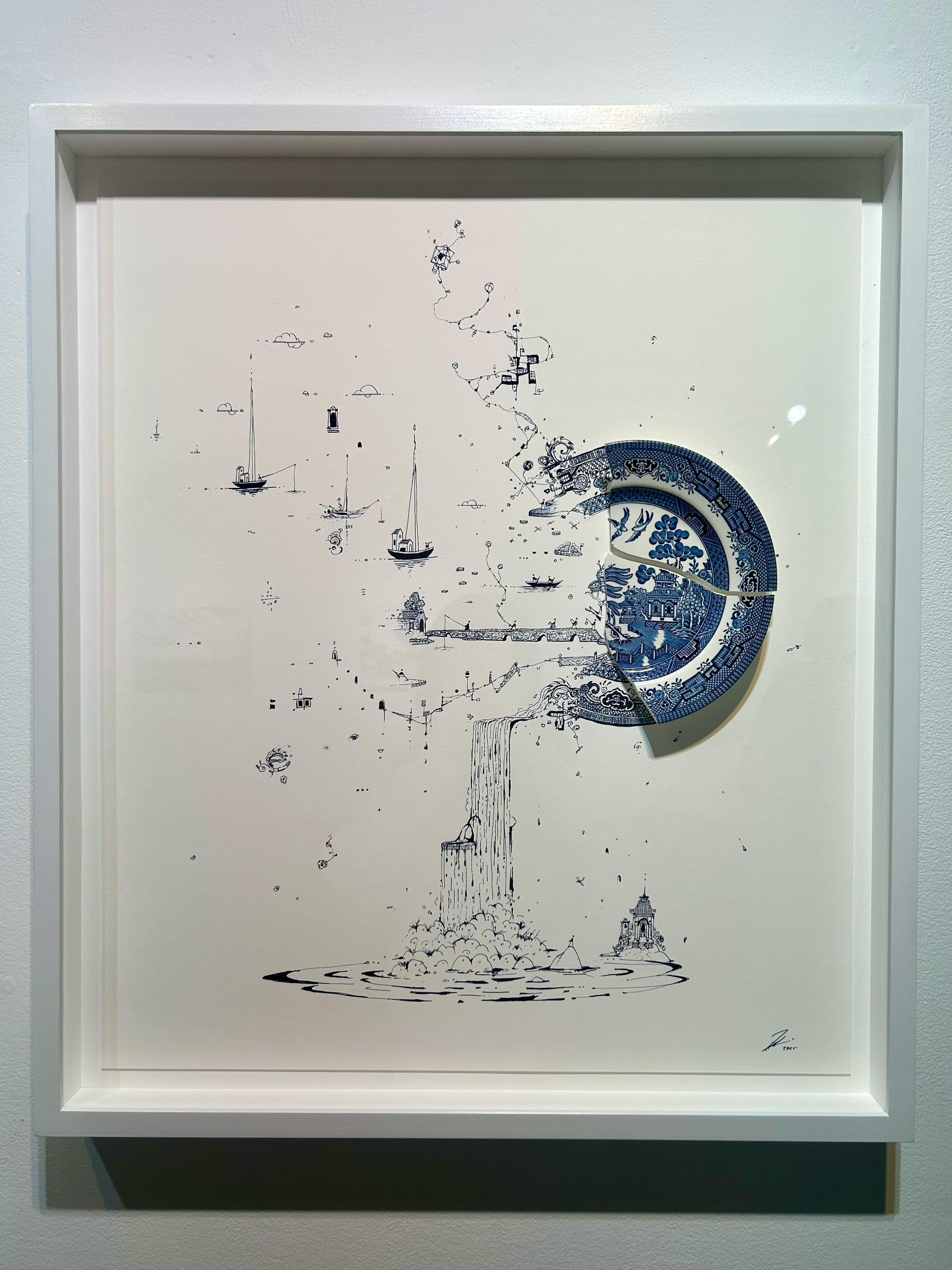 Robert Strati est un artiste américain qui crée des œuvres d'art multimédia à partir d'assiettes cassées. Sa récente série 