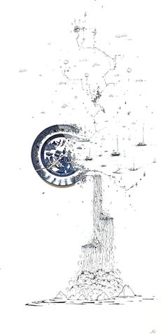 Fragmenté en bleu entre Nature et Intervention