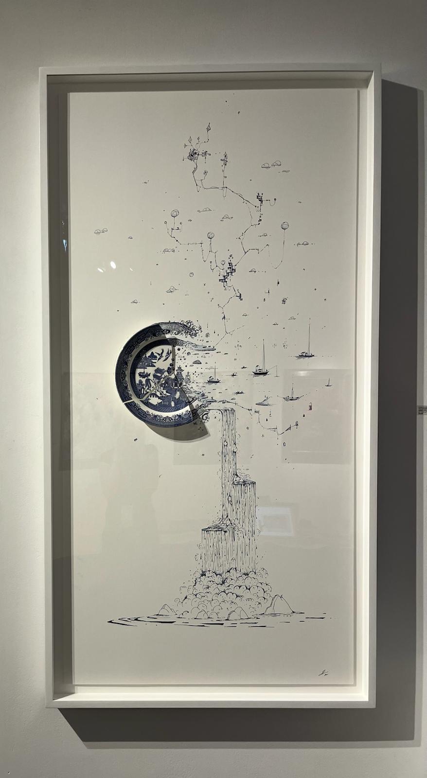 Fragmentiert in Blau zwischen Nature und Intervention im Angebot 1