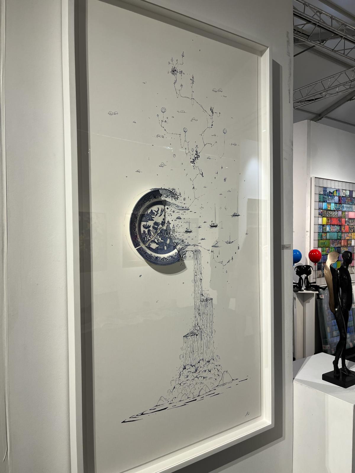 Fragmentiert in Blau zwischen Nature und Intervention im Angebot 2