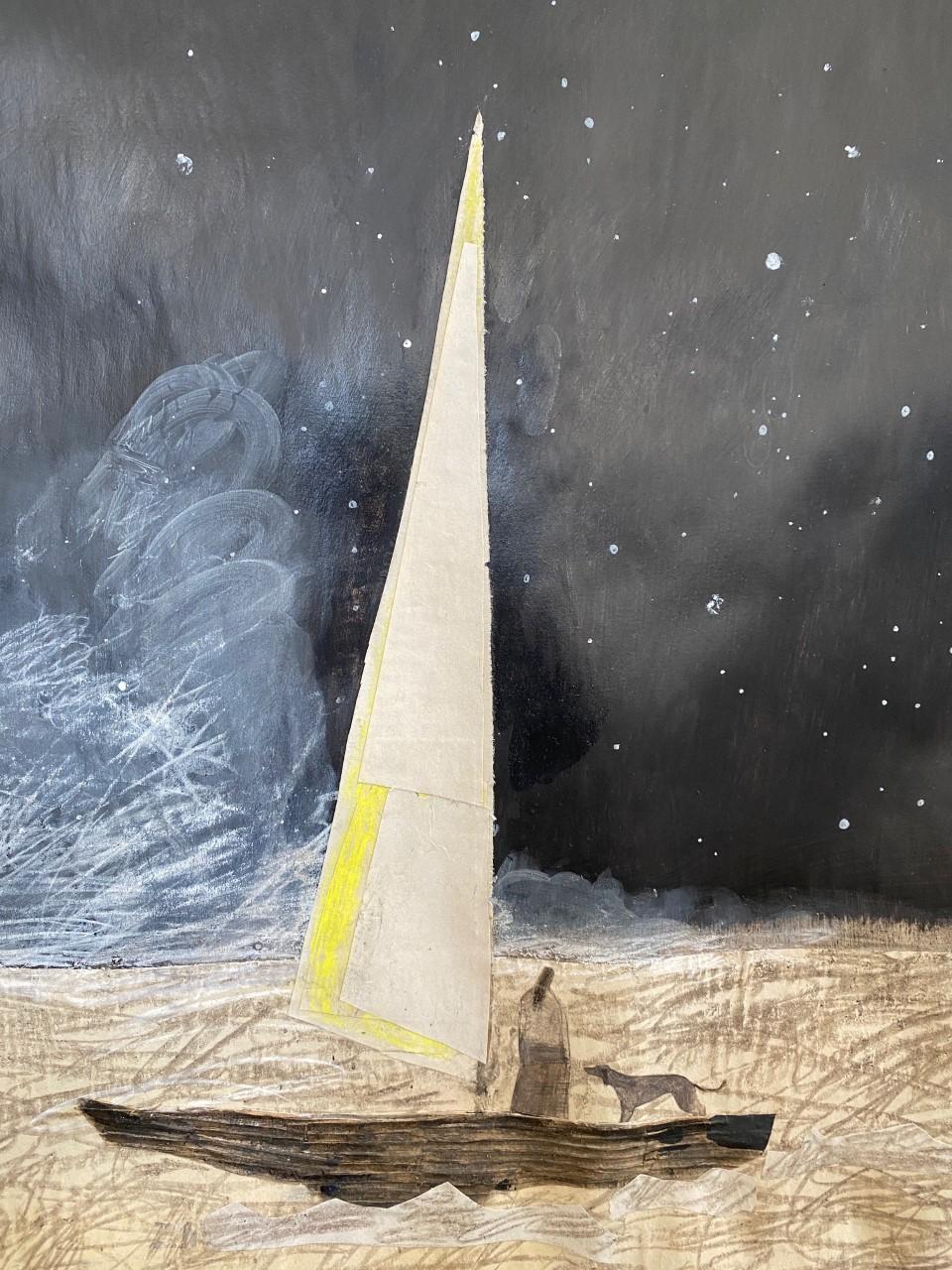 Night Sky/ Yellow Sail - Art by Gigi Mills